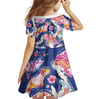 Hawaiian and Japanese Culture Together Family Matching Long Sleeve Bodycon Dress and Hawaiian Shirt Hawaiian Archipelago Shape Sea Animals LT03 - Polynesian Pride