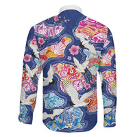 Hawaiian and Japanese Culture Together Family Matching Off Shoulder Short Dress and Hawaiian Shirt Hawaiian Archipelago Shape Sea Animals LT03 - Polynesian Pride