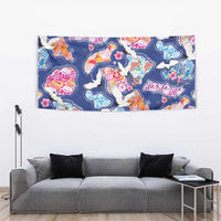 Hawaiian and Japanese Culture Together Tapestry Hawaiian Archipelago Shape Sea Animals LT03 - Polynesian Pride