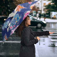 Hawaiian and Japanese Culture Together Umbrella Hawaiian Archipelago Shape Sea Animals