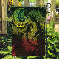 New Zealand Sea Animals with Maori Tribal Tattoo Garden Flag Shark Manta Ray with Silver Fern Reggae