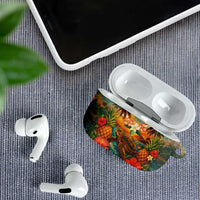 Hawaiian Turtles on Beach AirPods Case with Pineapple Tropical Plant and Lei