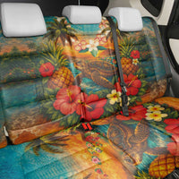Hawaiian Turtles on Beach Back Car Seat Cover with Pineapple Tropical Plant and Lei LT03 - Polynesian Pride