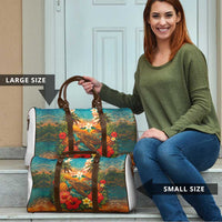 Hawaiian Turtles on Beach Travel Bag with Pineapple Tropical Plant and Lei LT03 - Polynesian Pride
