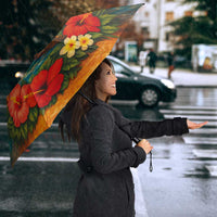 Hawaiian Turtles on Beach Umbrella with Pineapple Tropical Plant and Lei LT03 - Polynesian Pride