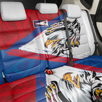 American Samoa Flag Day Back Car Seat Cover Polynesian Art Geometric with Flag Brush Style
