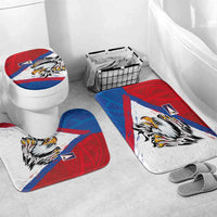 American Samoa Flag Day Bathroom Set Polynesian Art Geometric with Flag Brush Style