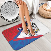 American Samoa Flag Day Bathroom Set Polynesian Art Geometric with Flag Brush Style