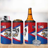 American Samoa Flag Day 4 in 1 Can Cooler Tumbler Polynesian Art Geometric with Flag Brush Style LT03 - Polynesian Pride
