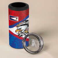American Samoa Flag Day 4 in 1 Can Cooler Tumbler Polynesian Art Geometric with Flag Brush Style LT03 - Polynesian Pride