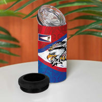 American Samoa Flag Day 4 in 1 Can Cooler Tumbler Polynesian Art Geometric with Flag Brush Style LT03 - Polynesian Pride