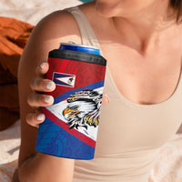 American Samoa Flag Day 4 in 1 Can Cooler Tumbler Polynesian Art Geometric with Flag Brush Style LT03 - Polynesian Pride