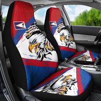 American Samoa Flag Day Car Seat Cover Polynesian Art Geometric with Flag Brush Style