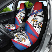 American Samoa Flag Day Car Seat Cover Polynesian Art Geometric with Flag Brush Style