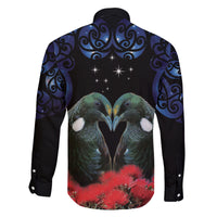 New Zealand Maori Matariki Family Matching Puletasi and Hawaiian Shirt Hongi Tui Bird Pohutukawa and Polynesia Tribal