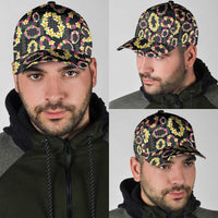 Hawaiian Kakau Tattoo Leis and Palaka Pattern Classic Cap Traditional Aloha Tribal Black Color LT03 - Polynesian Pride