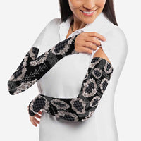 Hawaiian Leis Arm Sleeves Kakau Tattoos and Palaka Pastel Grayscale LT03 - Polynesian Pride