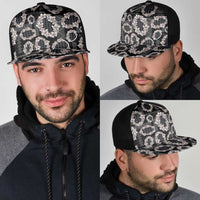 Hawaiian Leis Mesh Trucker Cap Kakau Tattoos and Palaka Pastel Grayscale