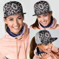 Hawaiian Leis Mesh Trucker Cap Kakau Tattoos and Palaka Pastel Grayscale