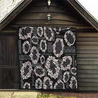 Hawaiian Leis Quilt Kakau Tattoos and Palaka Pastel Grayscale