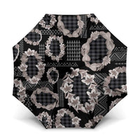 Hawaiian Leis Umbrella Kakau Tattoos and Palaka Pastel Grayscale