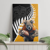 New Zealand and Australia Rugby Canvas Wall Art Koala and Maori Warrior Together