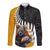 New Zealand and Australia Rugby Long Sleeve Button Shirt Koala and Maori Warrior Together
