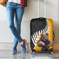 New Zealand and Australia Rugby Luggage Cover Koala and Maori Warrior Together