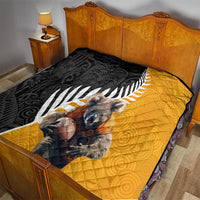 New Zealand and Australia Rugby Quilt Koala and Maori Warrior Together