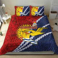 Kiribati Independence Day Bedding Set Polynesian and Melanesian Art Tattoo