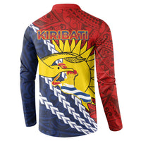 Kiribati Independence Day Button Sweatshirt Polynesian and Melanesian Art Tattoo
