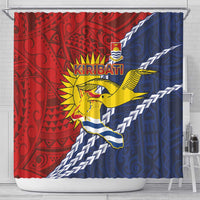 Kiribati Independence Day Shower Curtain Polynesian and Melanesian Art Tattoo