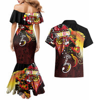 Papua New Guinea 2025 Couples Matching Mermaid Dress and Hawaiian Shirt 50th Independence Day Anniversary