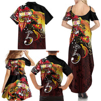 Papua New Guinea 2025 Family Matching Summer Maxi Dress and Hawaiian Shirt 50th Independence Day Anniversary