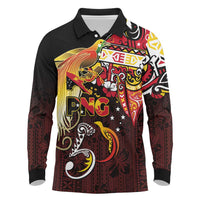 Papua New Guinea 2025 Long Sleeve Polo Shirt 50th Independence Day Anniversary