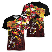 Papua New Guinea 2025 Women V-Neck T-Shirt 50th Independence Day Anniversary