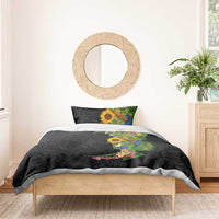 Hawaiian Tropical Plants and Chameleon Bedding Set Polynesian Art Colorful - Polynesian Pride