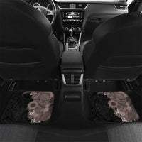 Hawaiian Tropical Plants and Chameleon Car Mats Polynesian Art Grayscale - Polynesian Pride