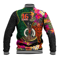 Penama Day Baseball Jacket 16th September Polynesian Pattern with Pacific Flower LT03 - Polynesian Pride