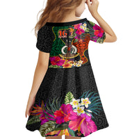 Penama Day Family Matching Off Shoulder Long Sleeve Dress and Hawaiian Shirt 16th September Polynesian Pattern with Pacific Flower LT03 - Polynesian Pride