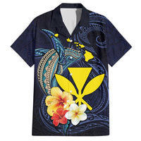 Hawaiian Whale and Kanaka Maoli Symbol Family Matching Short Sleeve Bodycon Dress and Hawaiian Shirt Hibiscus with Hawaii Map and Polynesian Tattoo Deep Sea Color