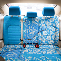 Hawaii Kauai Island Back Car Seat Cover Hibiscus Pattern Seamless Tribal Simple Blue LT03 - Polynesian Pride
