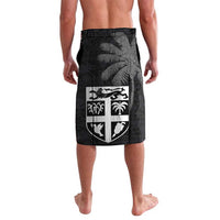 Custom Fiji Rugby Pacific Champions 2024 Lavalava Anniversary 7 Titles - Fijians Rugby and Tapa Hibiscus Black Art