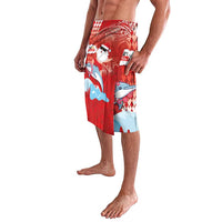 Hawaiian Mele Kalikimaka Lavalava Funny Santa Riding Lei Dolphin with Kakau Tattoos - Polynesian Pride