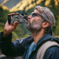 Hawaiian Whales Polynesian Art Motifs 4 in 1 Can Cooler Tumbler Black Color - Polynesian Pride