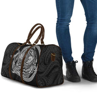 Hawaiian Whales Polynesian Art Motifs Travel Bag Black Color - Polynesian Pride