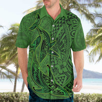 Hawaiian Whales Polynesian Art Motifs Hawaiian Shirt Green Color - Polynesian Pride