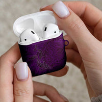 Hawaiian Whales Polynesian Art Motifs AirPods Case Purple Color - Polynesian Pride