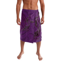 Hawaiian Whales Polynesian Art Motifs Lavalava Purple Color - Polynesian Pride
