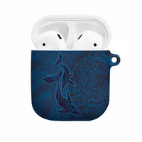 Hawaiian Whales Polynesian Art Motifs AirPods Case Blue Color - Polynesian Pride